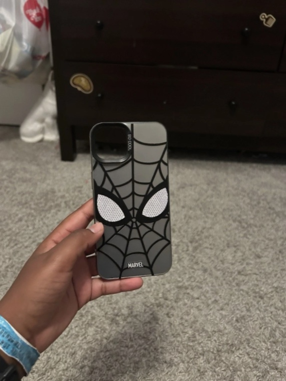 Marvel Black and White Spider-Web Phone Case